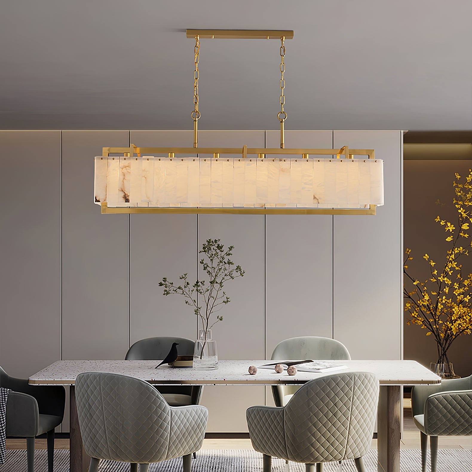 Solstice Bar Chandelier by Bling Lighting Studio