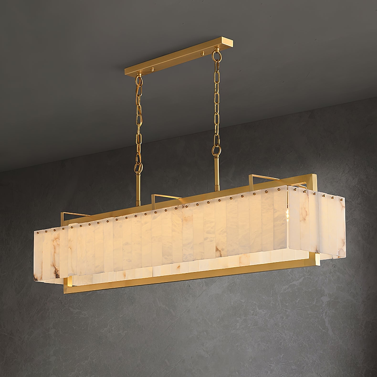 Premium Solstice Bar Alabaster Chandelier product image