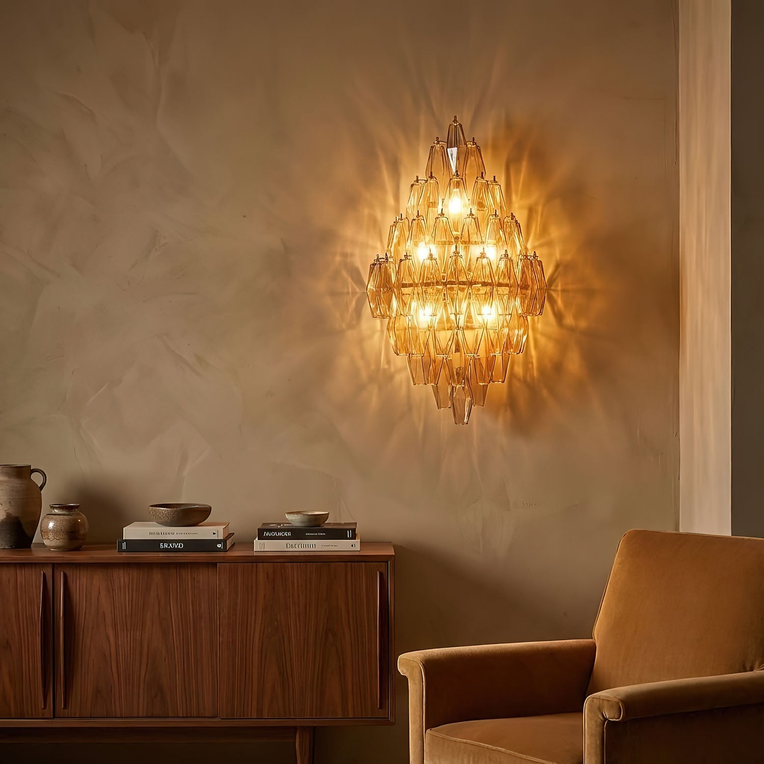 Sorrento Wall Light Glass lighting by Bling Lighting Studio