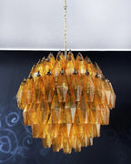 Spherical Murano Poliedri Amber Glass Chandelier product image