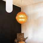 Spherical Murano Poliedri Amber Glass Chandelier product image