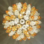 Spherical Murano Poliedri Amber Transparent Glass Chandelier product image