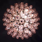 Spherical Murano Poliedri Pink Glass Chandelier product image