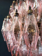 Spherical Murano Poliedri Pink Glass Chandelier product image