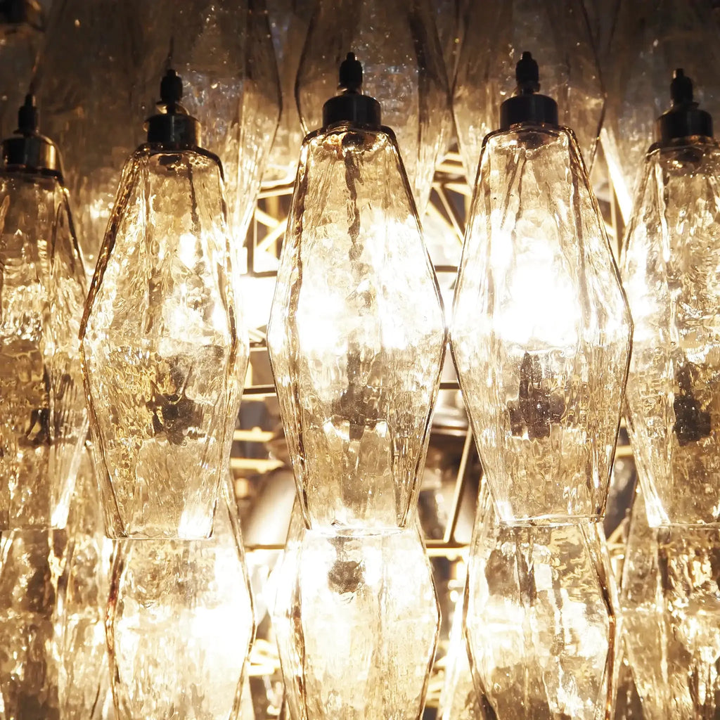 Spherical Murano Poliedri Smoked Glass Chandelier product image