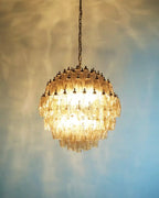 Spherical Murano Poliedri Smoked Glass Chandelier product image