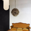 Spherical Murano Poliedri Smoked Glass Chandelier product image