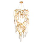 Spiral Branch Crystal Chandelier by Bling Lighting Studio