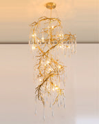 Spiral Branch Crystal Chandelier by Bling Lighting Studio