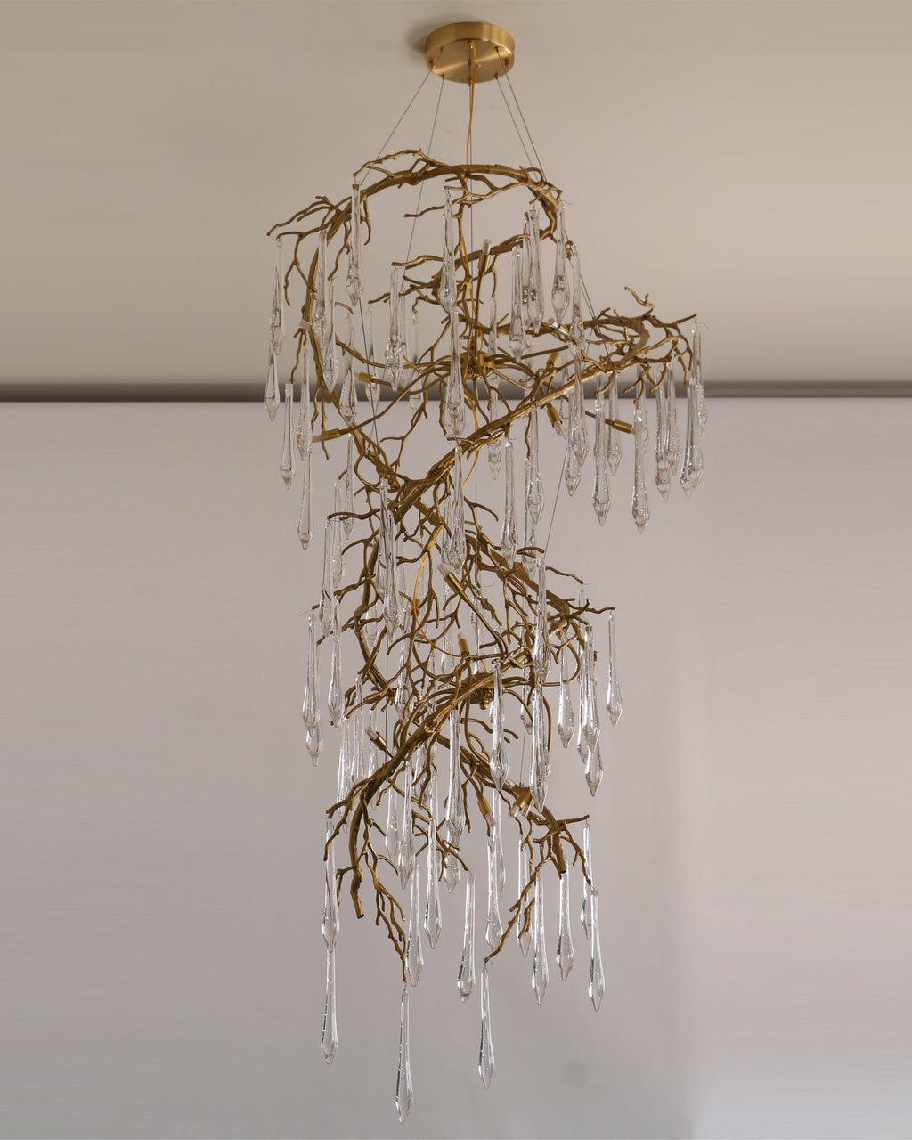 Spiral Branch Crystal Chandelier by Bling Lighting Studio