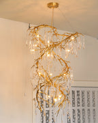 Spiral Branch Crystal Chandelier by Bling Lighting Studio