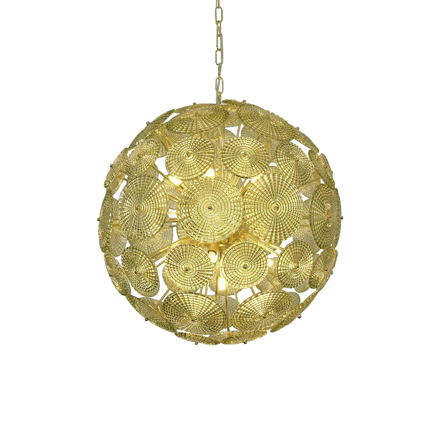 Sputnik Sphere Glass Disc Chandelier by Bling Lighting Studio