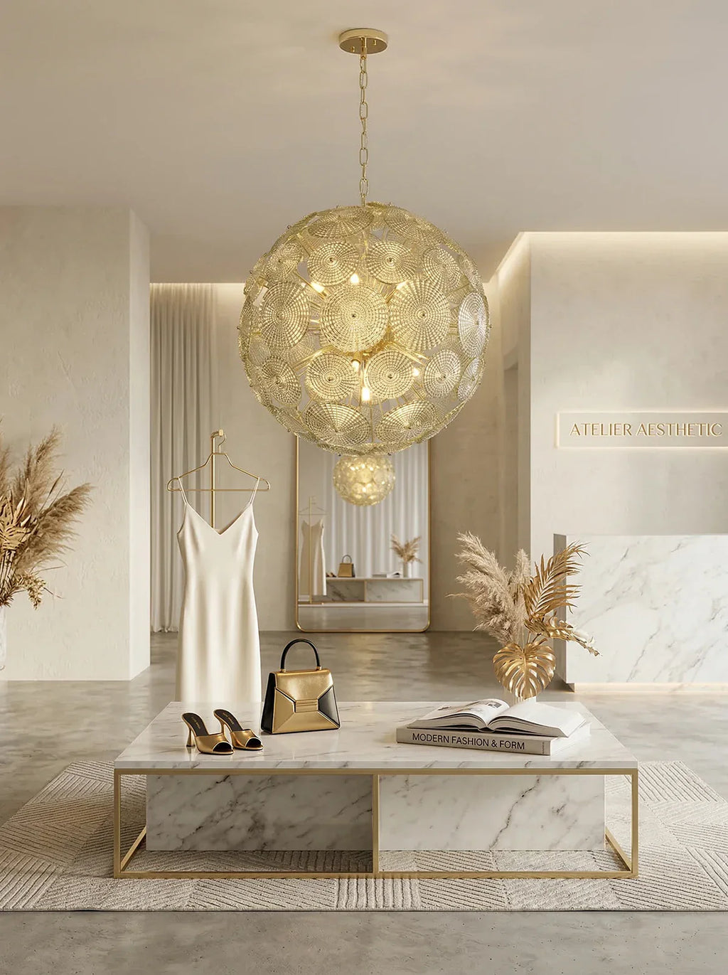 Sputnik Sphere Glass Disc Chandelier product image