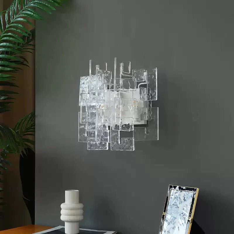 Stacked Glass Wall Sconce