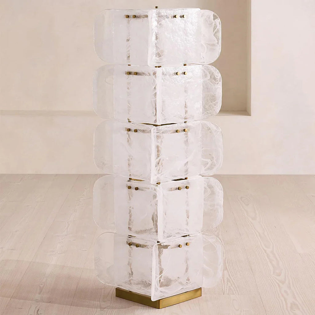 Stacked Glass Floor Lamp