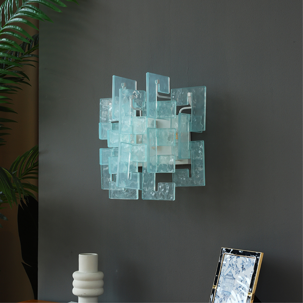 Stacked Glass Wall Sconce