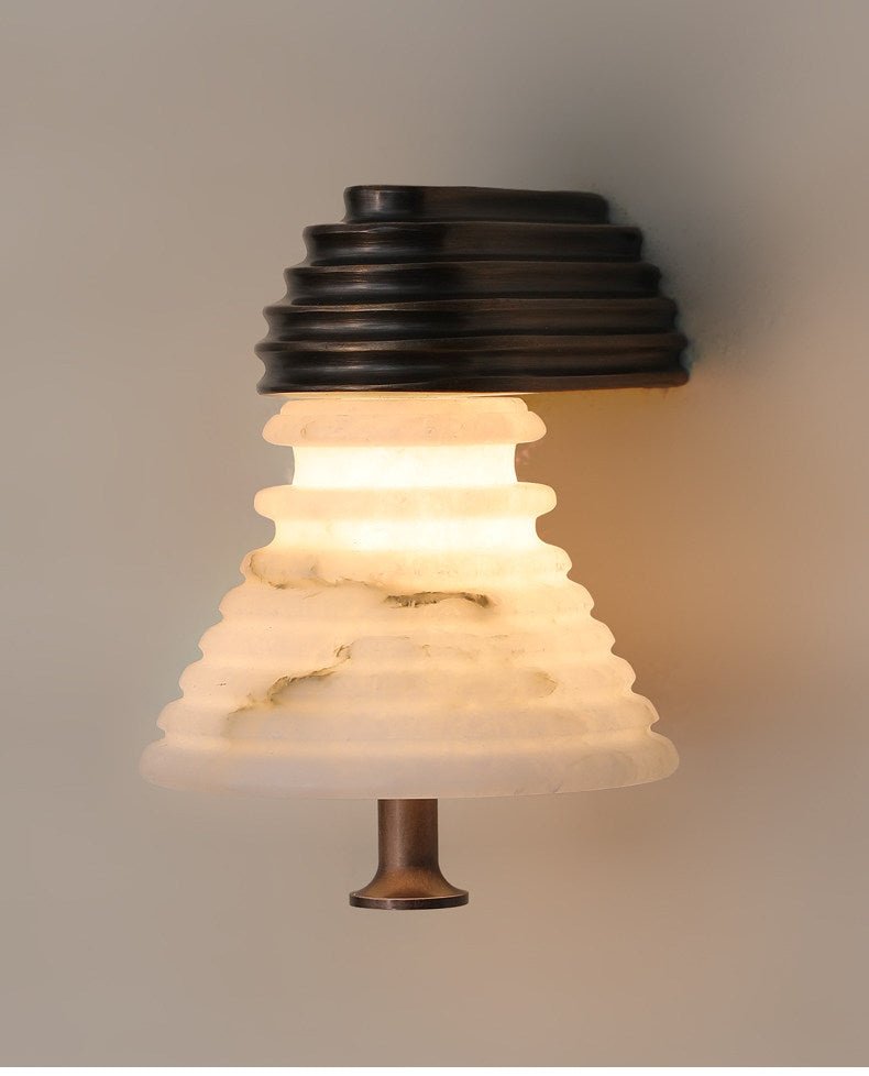 Strata Alabaster Wall Lamp by Bling Lighting Studio