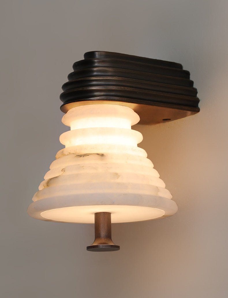 Strata Alabaster Wall Lamp by Bling Lighting Studio