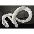 Streamlined Alabaster Pendant Lamp by Bling Lighting Studio
