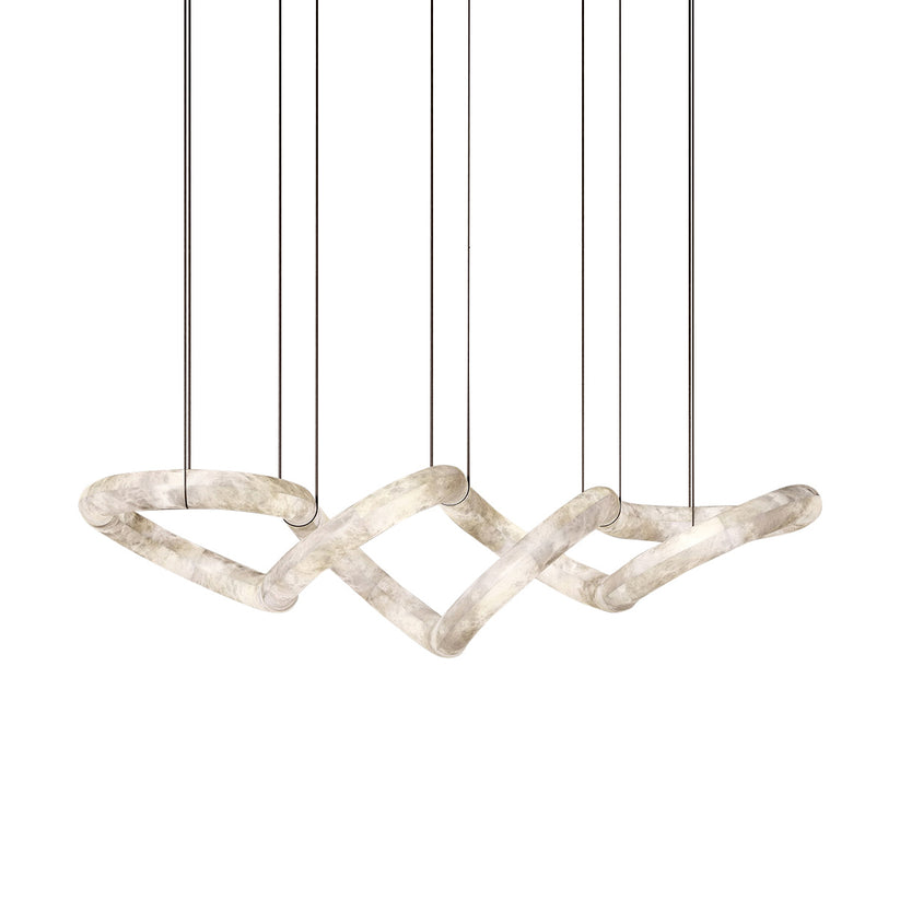 Streamlined Alabaster Pendant Lamp by Bling Lighting Studio