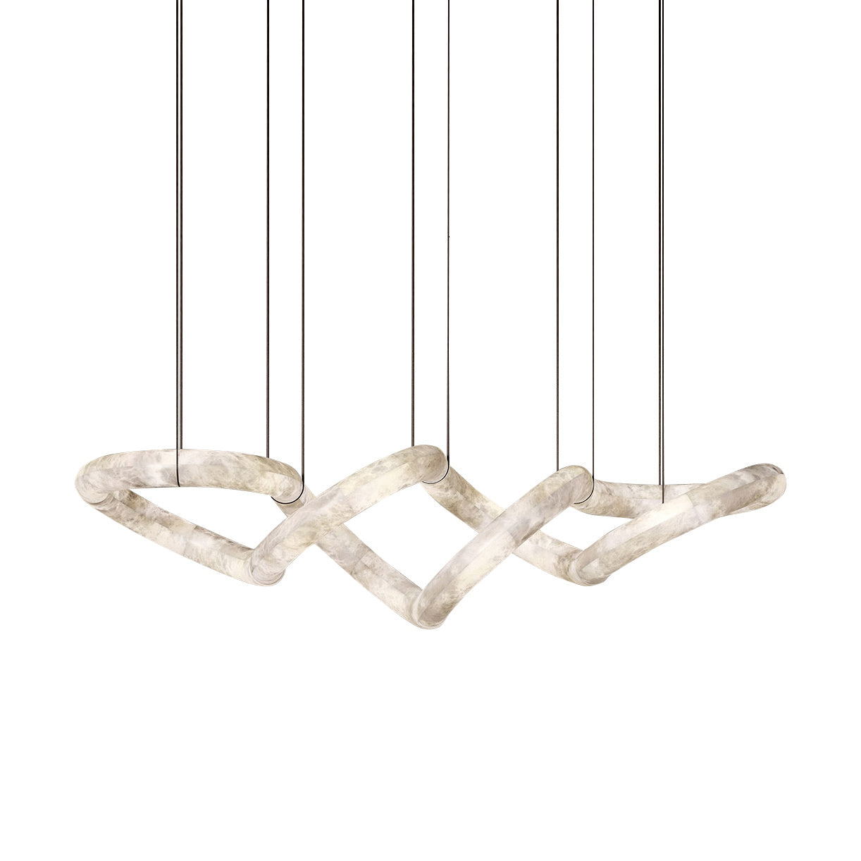 Streamlined Alabaster Pendant Lamp by Bling Lighting Studio