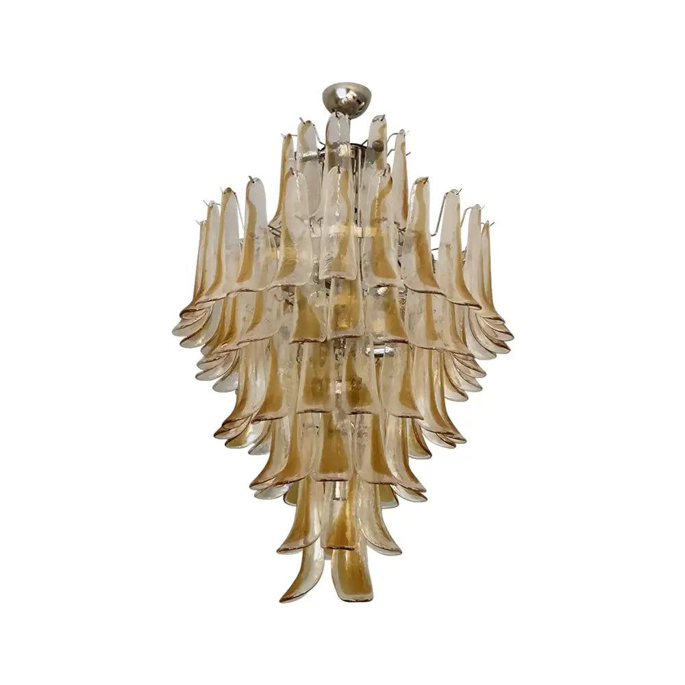 Stunning Murano Amber Glass Petals Chandelier product image