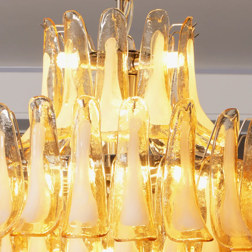 Stunning Murano Amber Petals Chandelier product image