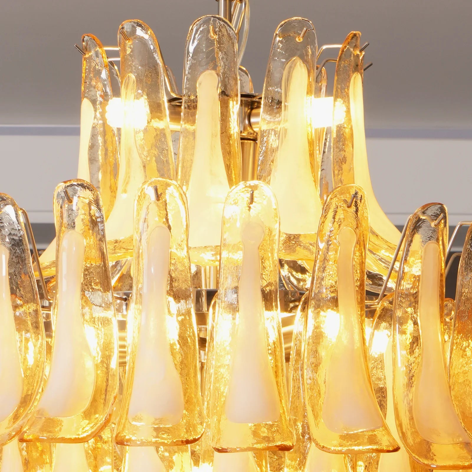 Stunning Murano Amber Petals Chandelier product image