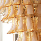 Stunning Murano Amber Petals Chandelier product image