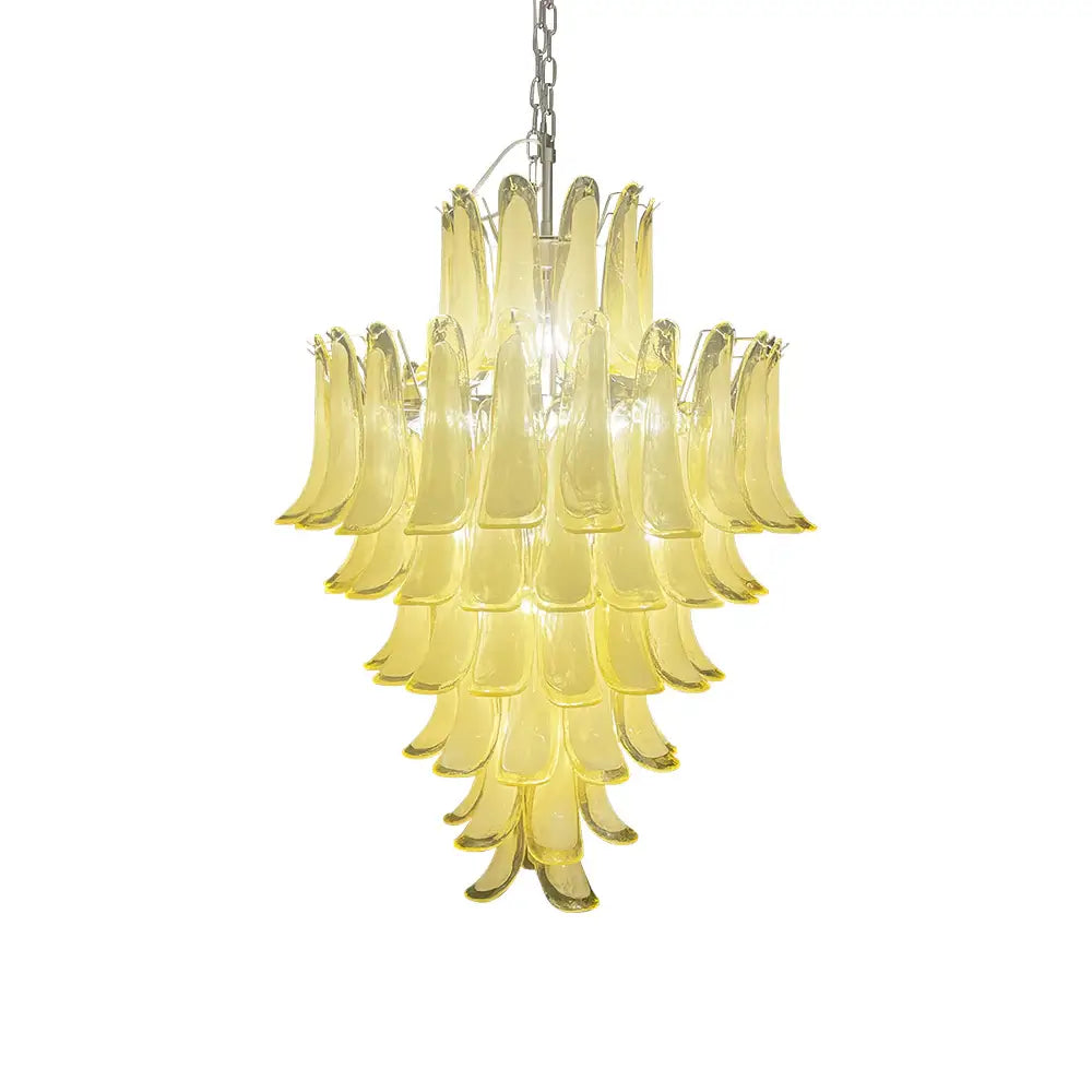 Stunning Murano Caramel Glass Petals Chandelier product image