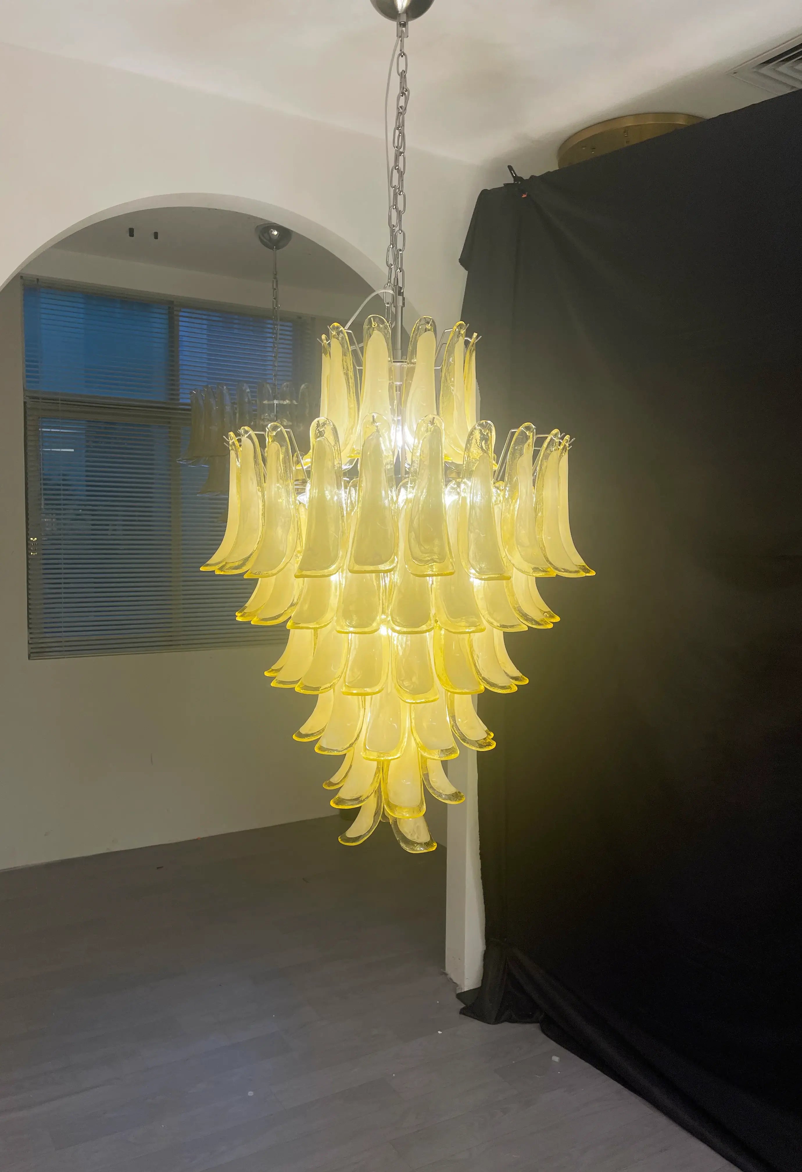 Stunning Murano Caramel Glass Petals Chandelier product image