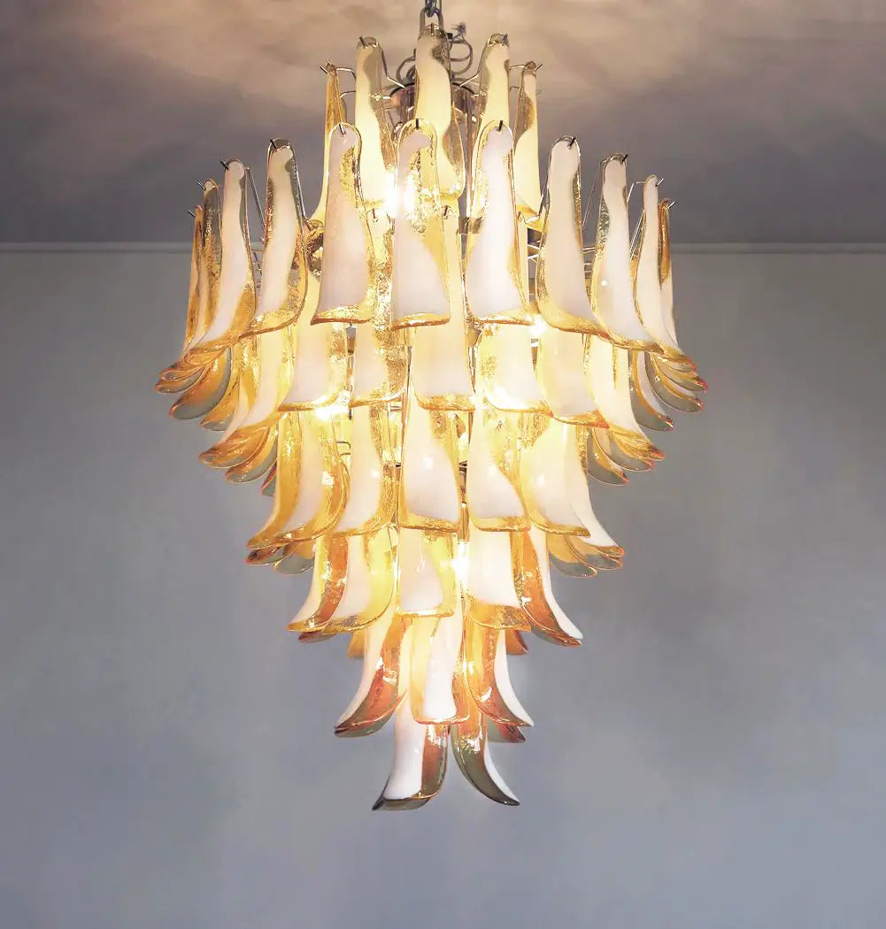 Stunning Murano Caramel Glass Petals Chandelier product image