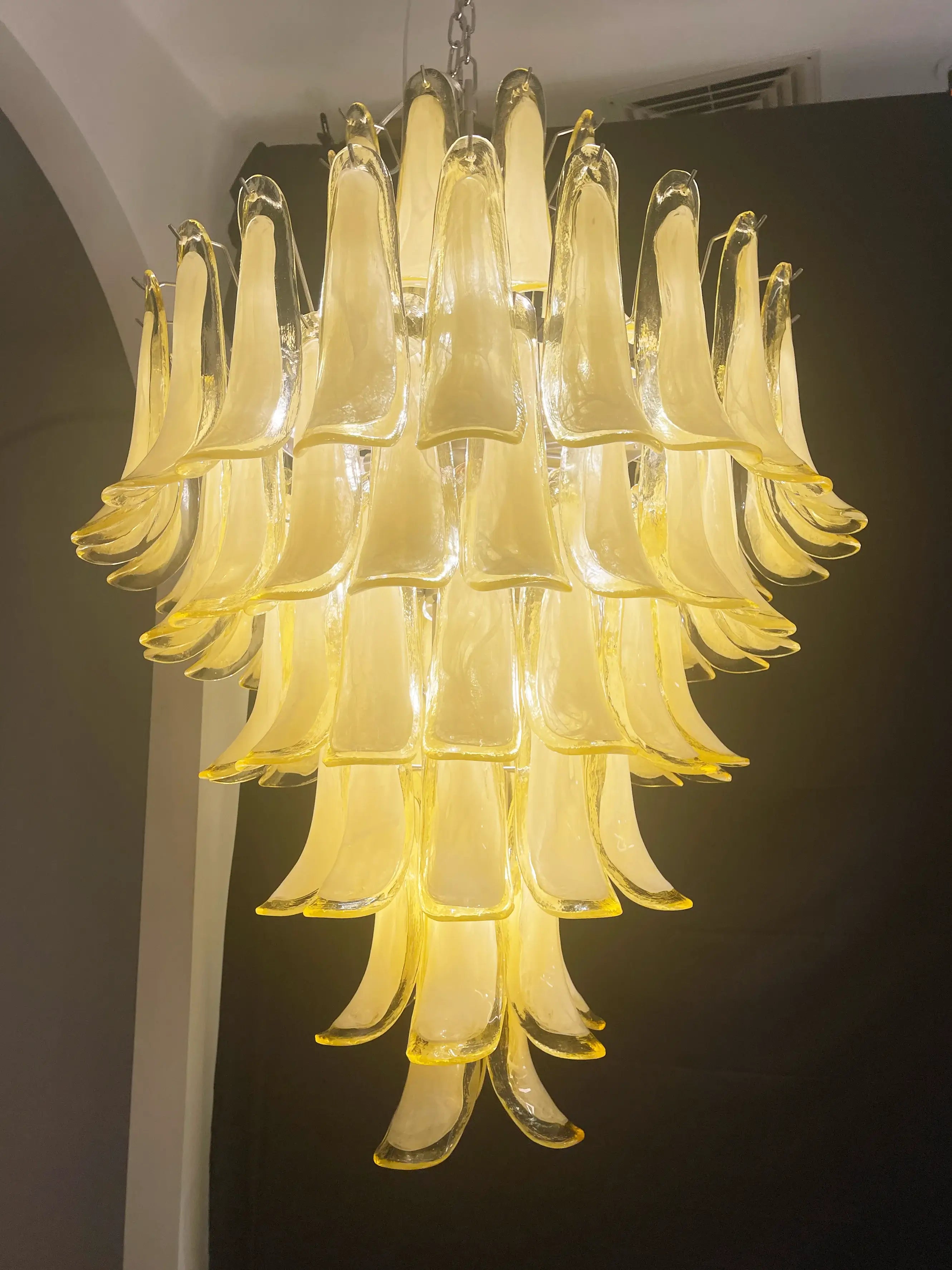 Stunning Murano Caramel Glass Petals Chandelier product image