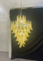 Stunning Murano Caramel Glass Petals Chandelier additional product view