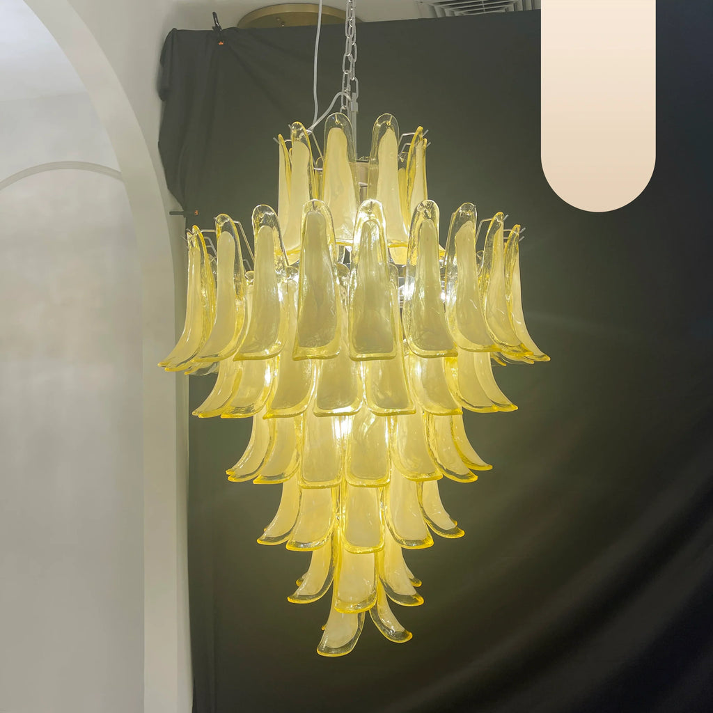 Stunning Murano Caramel Glass Petals Chandelier product image