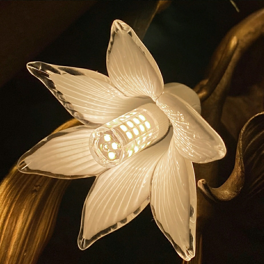 Mila Colored Flower Crystal Chandelier Brass Branch Chandelier by Bling Lighting Studio