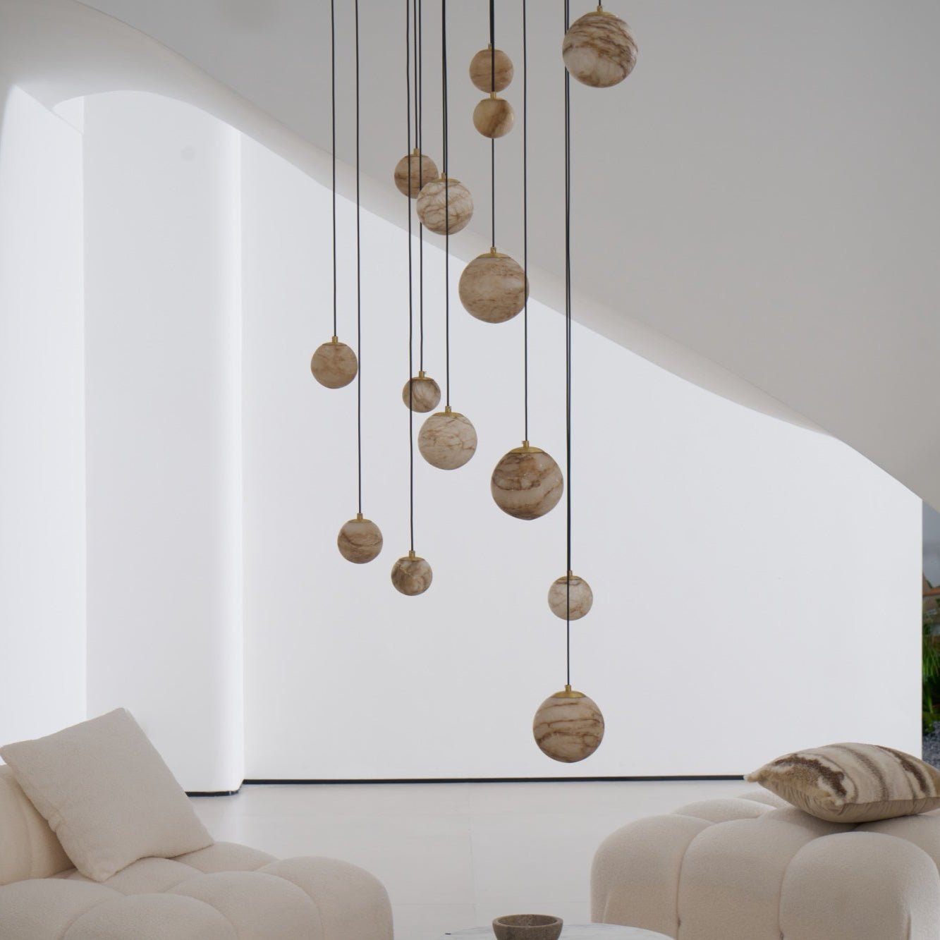 Sultana Alabaster Cluster Chandelier