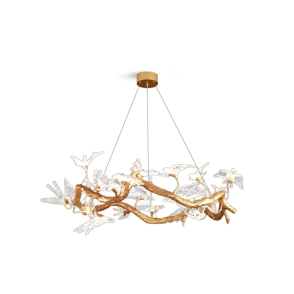 Glass Swallow Branch Chandelier product image