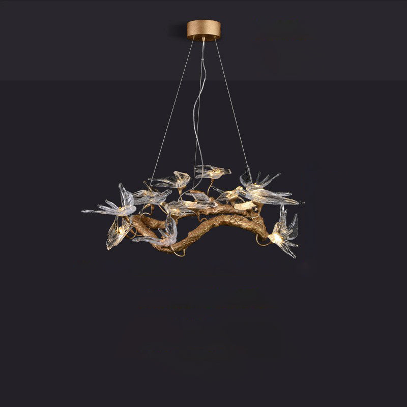 Glass Swallow Branch Chandelier product image