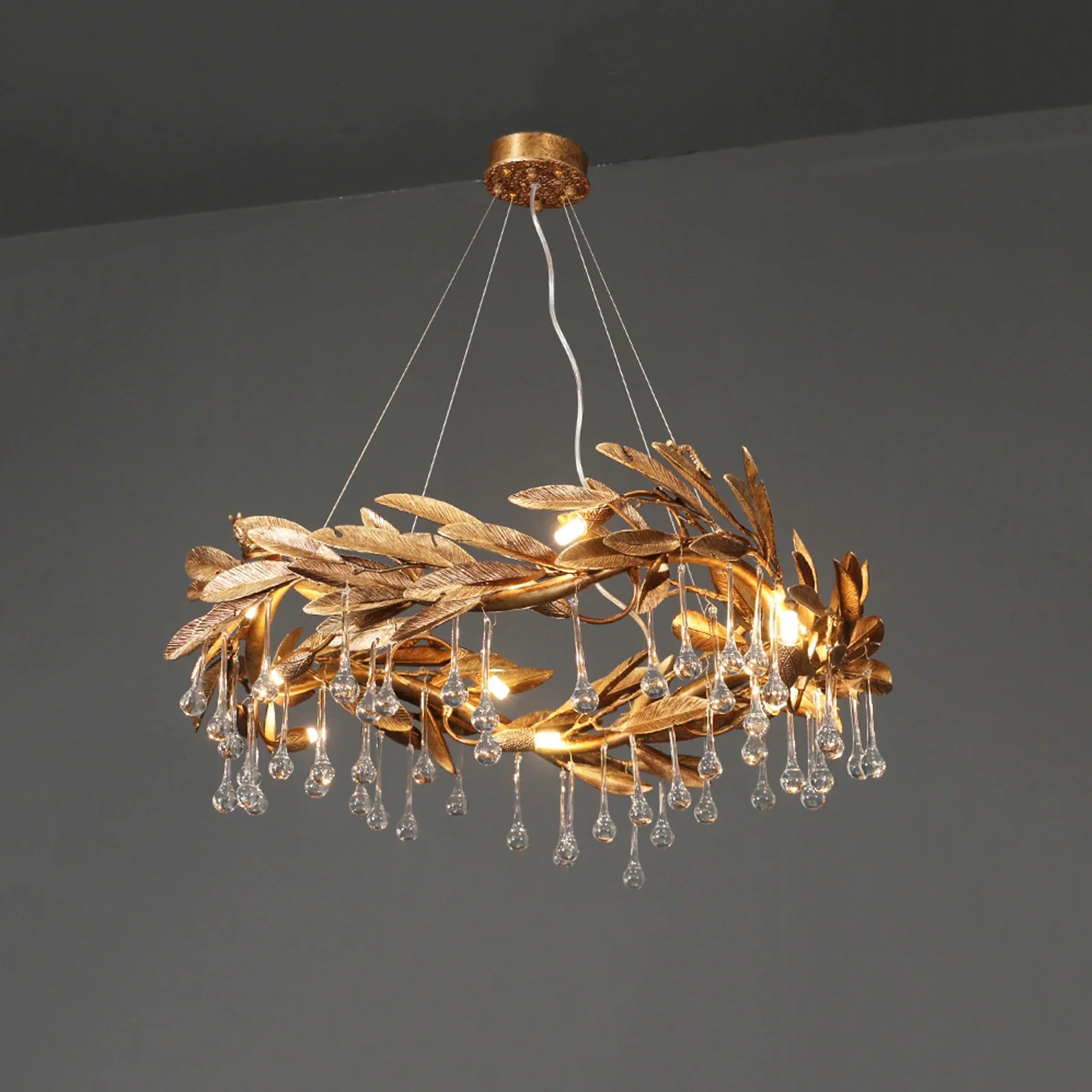 Teardrop Crystal Blade Branch Chandelier product image