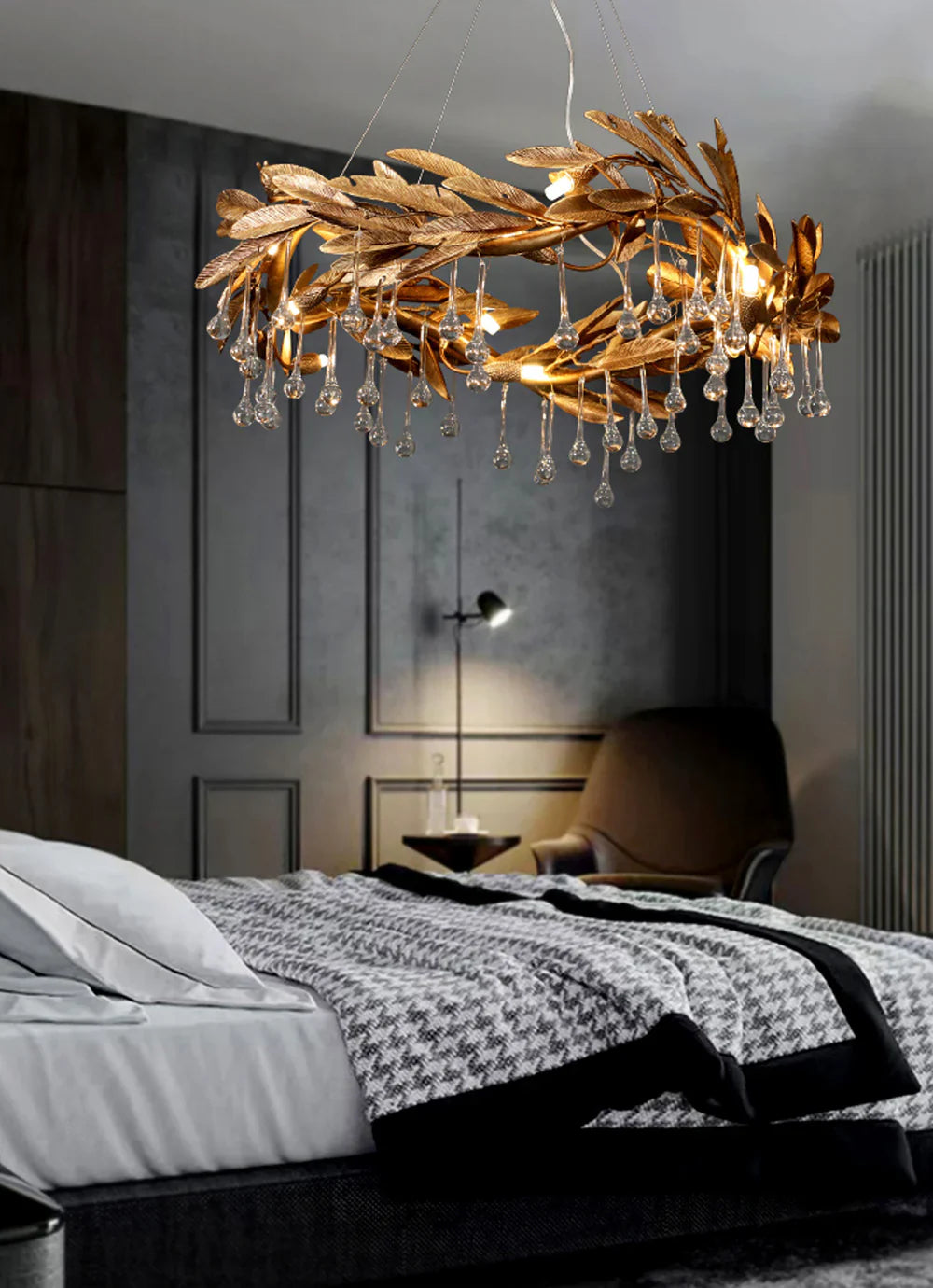 Teardrop Crystal Blade Branch Chandelier product image