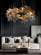 Teardrop Crystal Blade Branch Chandelier product image
