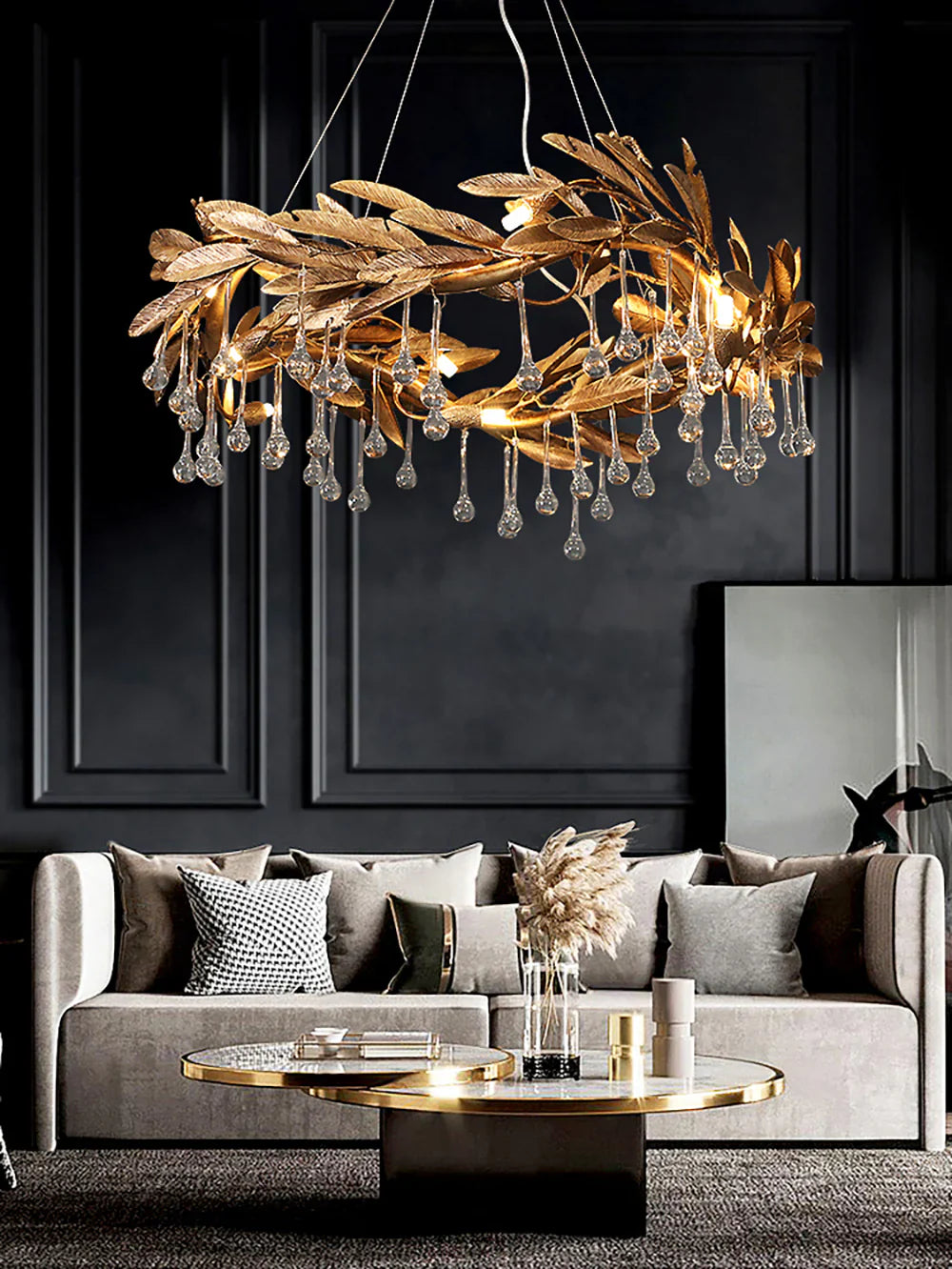 Teardrop Crystal Blade Branch Chandelier product image