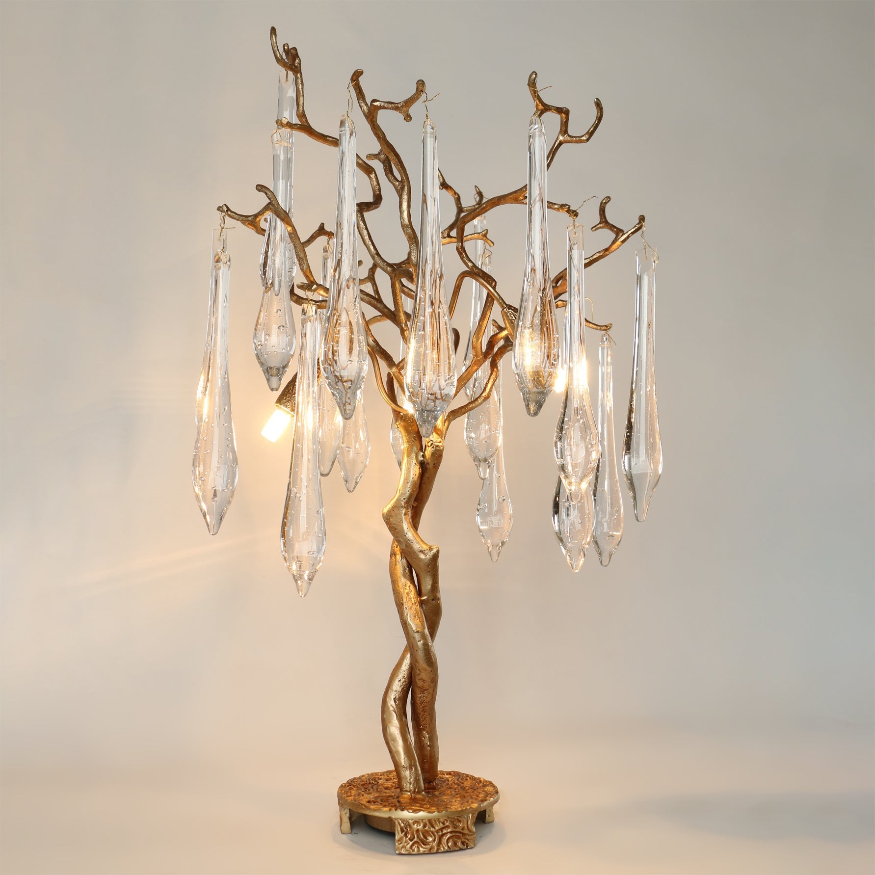 Teardrop Branch Table Lamp by Bling Lighting Studio