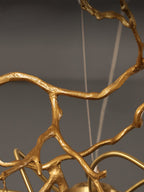 Teardrop Branch Brass Round Flushmount by Bling Lighting Studio