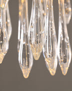 Teardrop Branch Brass Round Flushmount by Bling Lighting Studio