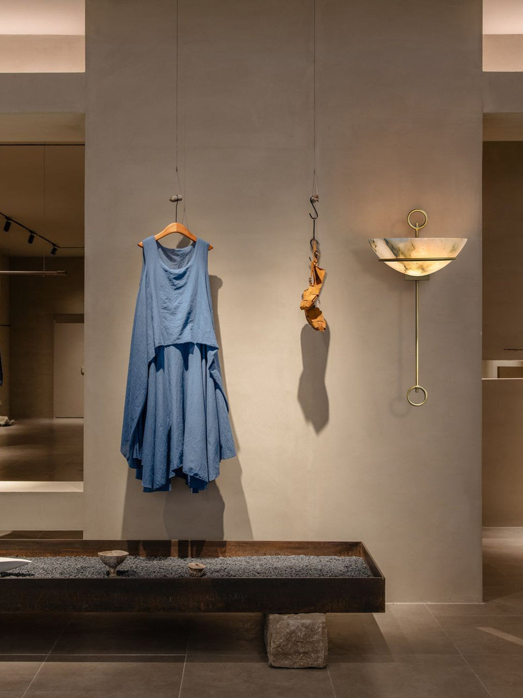 Tether Alabaster Wall Light by Bling Lighting Studio