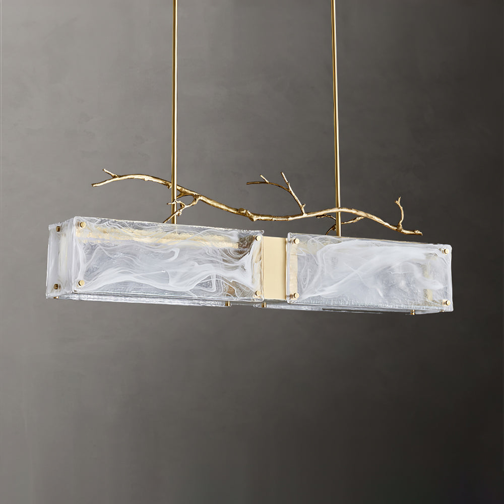 Thalassa Glass Branch Chandelier by Bling Lighting Studio