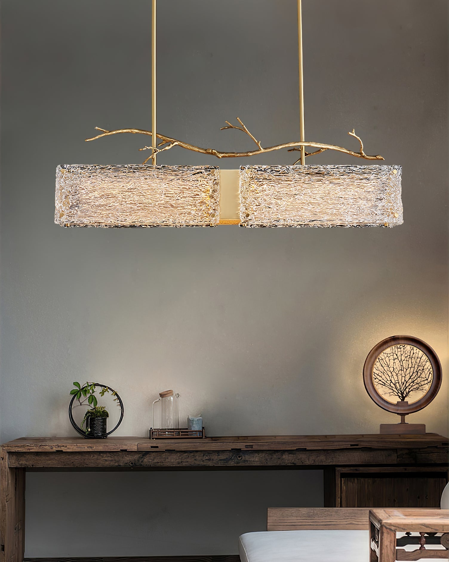 Thalassa Glass Branch Chandelier by Bling Lighting Studio