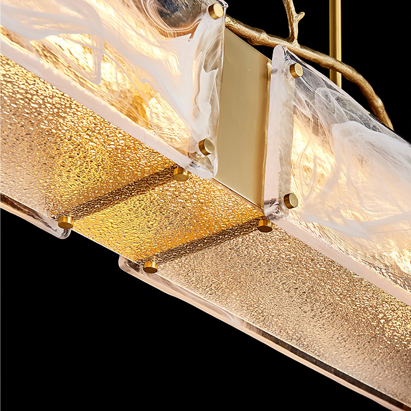 Thalassa Glass Branch Chandelier by Bling Lighting Studio